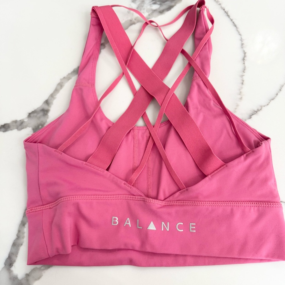 🩷 Balance Athletica Pink Strappy Sports Bra